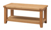 Acorn Solid Oak Coffee Table with Shelf